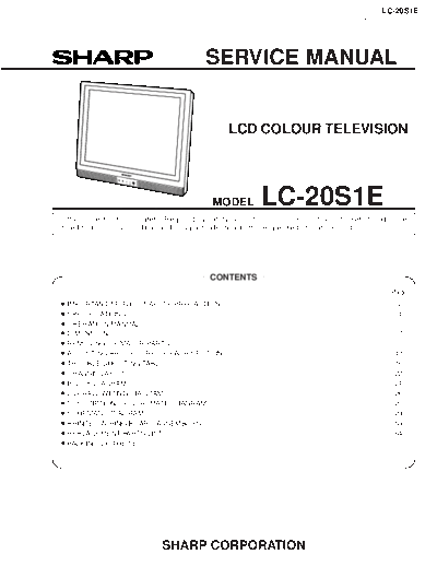 Sharp Sharp LC-20S1E [SM]  Sharp Monitor Sharp_LC-20S1E_[SM].pdf