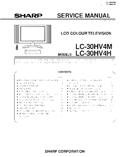 Sharp Sharp LC-30HV4M H LCD TV [SM]  Sharp Monitor Sharp_LC-30HV4M_H_LCD_TV_[SM].pdf