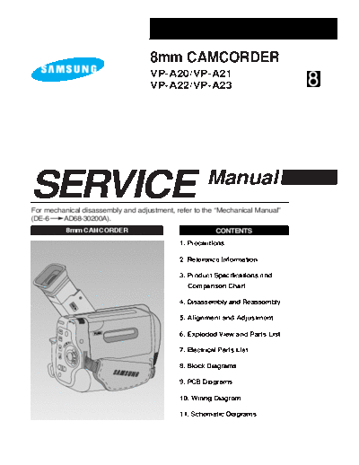Samsung VP-A20 VP-A21 VP-A22 VP-A23  Samsung Cam VP-A20 VP-A20_VP-A21_VP-A22_VP-A23.pdf