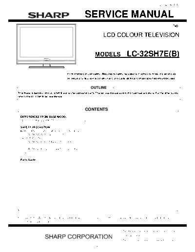 Sharp Sharp LC-32SH7E [SM]  Sharp Monitor Sharp_LC-32SH7E_[SM].pdf