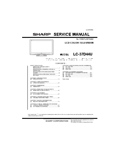 Sharp Sharp LC-37D44U [SM]  Sharp Monitor Sharp_LC-37D44U_[SM].pdf