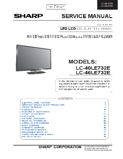 Sharp Sharp LC-40LE732E LC-46LE732E [SM]  Sharp Monitor Sharp_LC-40LE732E_LC-46LE732E_[SM].pdf