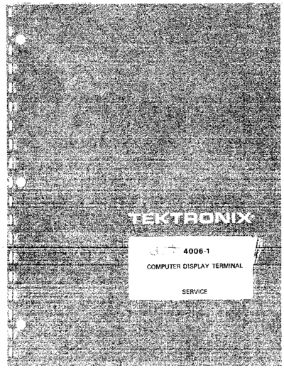Tektronix 070-1892-00 4006-1 svc 1977  Tektronix 4006 070-1892-00_4006-1_svc_1977.pdf