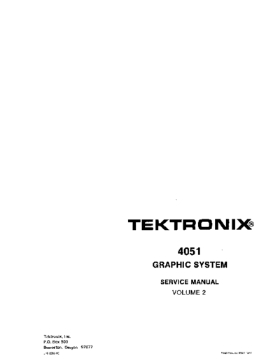 Tektronix 070-2286-00 4051 Service Vol2 May77  Tektronix 405x 070-2286-00_4051_Service_Vol2_May77.pdf