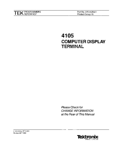 Tektronix 070-4526-01 4105 PgmrRef Sep83  Tektronix 410x 070-4526-01_4105_PgmrRef_Sep83.pdf