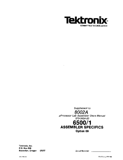 Tektronix 070-2790-00 8002A 6500asm  Tektronix 800x 070-2790-00_8002A_6500asm.pdf