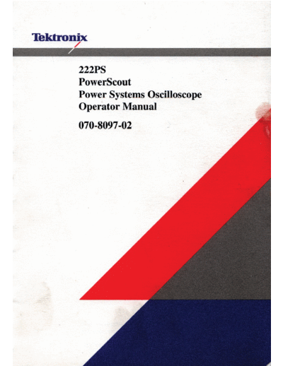 Tektronix Tektronix 222PS User manual - Front page  Tektronix 222ps Tektronix 222PS User manual - Front page.pdf
