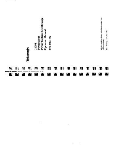 Tektronix 222PS User manual - Part 1 + 2  Tektronix 222ps Tektronix 222PS User manual - Part 1 + 2.pdf