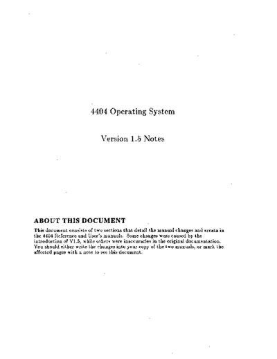 Tektronix 4404 Operating System Version 1.5 Notes  Tektronix 44xx 4404_Operating_System_Version_1.5_Notes.pdf