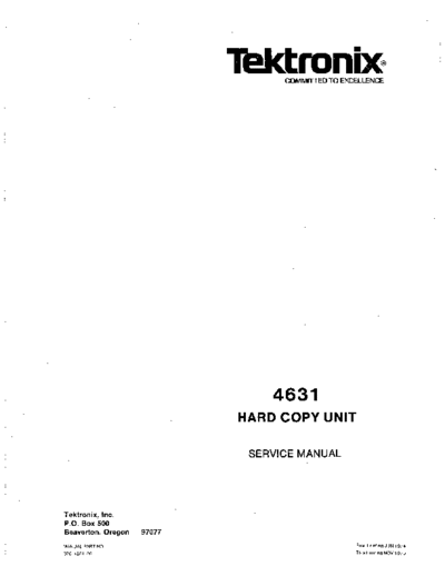 Tektronix 070-1831-02 4631 Service Nov79  Tektronix 463x 070-1831-02_4631_Service_Nov79.pdf