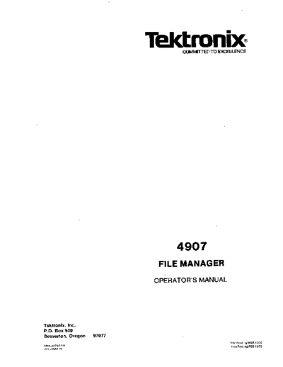 Tektronix 070-2380-01 4907oper Feb79  Tektronix 49xx 070-2380-01_4907oper_Feb79.pdf