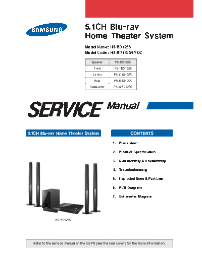 Samsung HTBD1255REDC ET-SB-EX-SI 1252921727  Samsung Audio HT-BD1255 HTBD1255REDC_ET-SB-EX-SI_1252921727.pdf