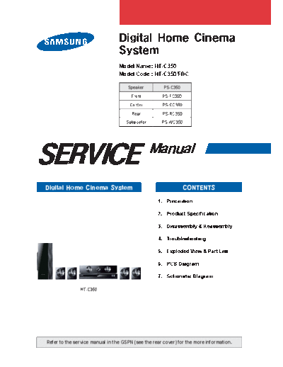 Samsung service  Samsung Audio HT-C350 service.pdf