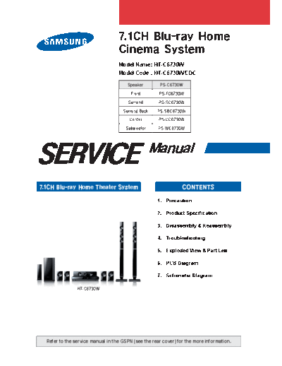 Samsung HTC6730WEDC ET-SB-EX-SI 1285323329  Samsung Audio HT-C6730W HTC6730WEDC_ET-SB-EX-SI_1285323329.pdf