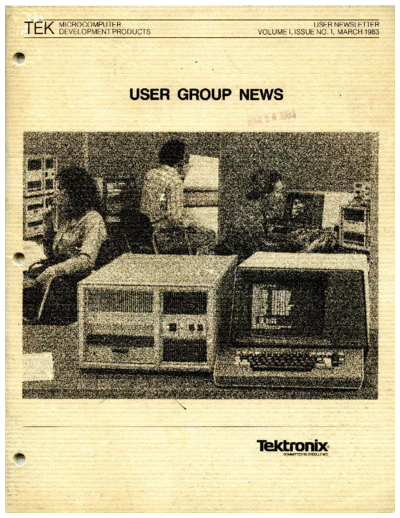 Tektronix MDP User Group News V1N1 Mar83  Tektronix MDP_User_Group MDP_User_Group_News_V1N1_Mar83.pdf