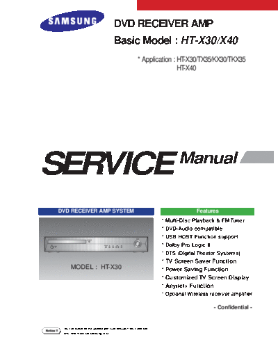 Samsung HTX30 SB-ET-EX-SI 4782221451  Samsung Audio HT-X30 HTX30_SB-ET-EX-SI_4782221451.pdf