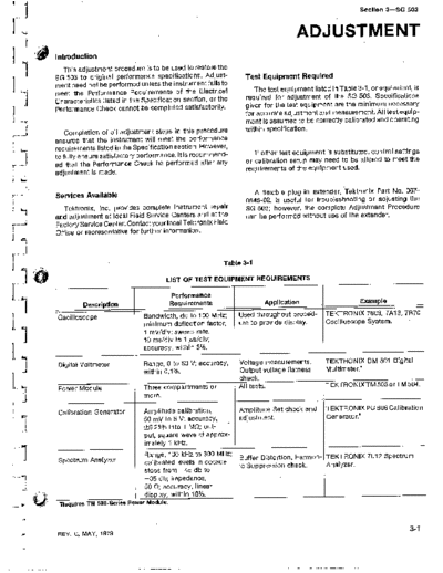 Tektronix 3 - Adjustment  Tektronix SG503 3 - Adjustment.pdf