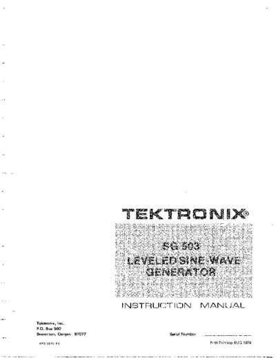 Tektronix SG503  Tektronix SG503 SG503.pdf