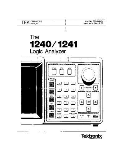 Tektronix 090-4340-01 1240oper Nov86  Tektronix logicAnal 090-4340-01_1240oper_Nov86.pdf