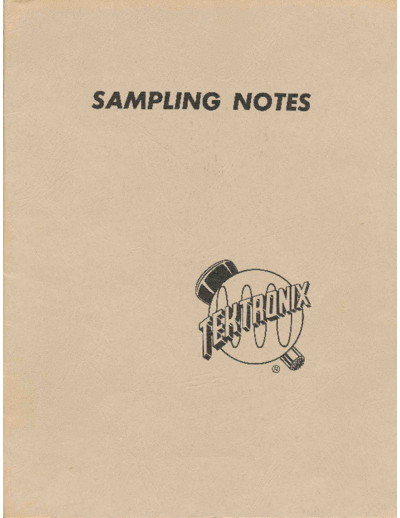 Tektronix Sampling Notes  Tektronix publikacje Sampling Notes.pdf
