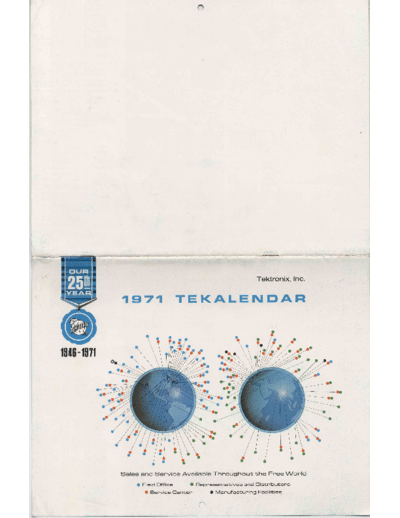 Tektronix TEKalendar 1971  Tektronix publikacje TEKalendar_1971.pdf