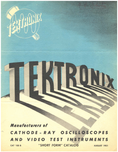 Tektronix Catalog 1951SFAUG  Tektronix publikacje Tektronix_Catalog_1951SFAUG.pdf