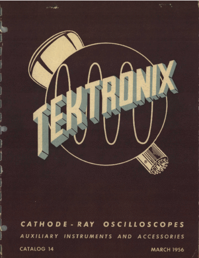 Tektronix Tektronix Catalog 1956-03 #14  Tektronix publikacje Tektronix_Catalog_1956-03_#14.pdf