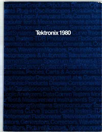 Tektronix Tektronix Catalog 1980  Tektronix publikacje Tektronix_Catalog_1980.pdf