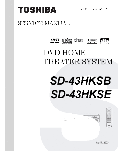 TOSHIBA Toshiba+SD-43HKSB,+SD-43HKSE+DVD+Home+Cinema  TOSHIBA Audio SD-43HKSB Toshiba+SD-43HKSB,+SD-43HKSE+DVD+Home+Cinema.pdf