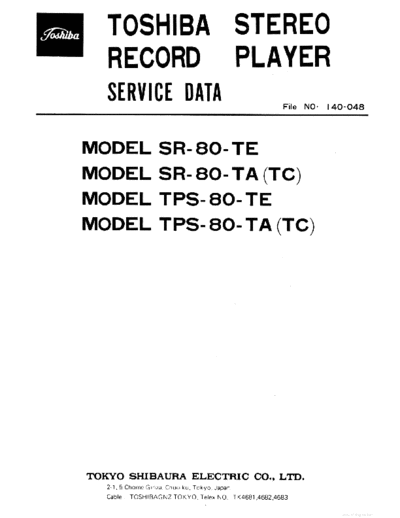 TOSHIBA ve toshiba sr-80 tps-80 service data en  TOSHIBA Audio SR-80 ve_toshiba_sr-80_tps-80_service_data_en.pdf