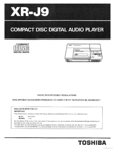 TOSHIBA hfe   xr-j9 en  TOSHIBA Audio XR-J9 hfe_toshiba_xr-j9_en.pdf