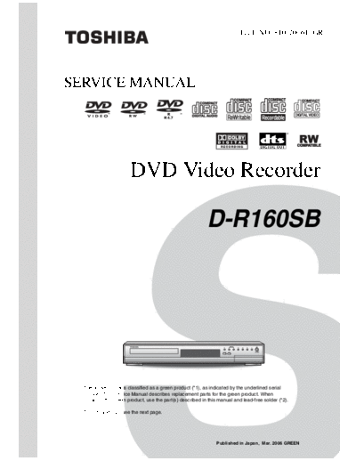 TOSHIBA hfe toshiba d-r160-sb service en  TOSHIBA DVD D-R160 hfe_toshiba_d-r160-sb_service_en.pdf