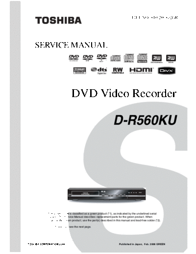 TOSHIBA hfe toshiba d-r560k service en  TOSHIBA DVD D-R560K hfe_toshiba_d-r560k_service_en.pdf