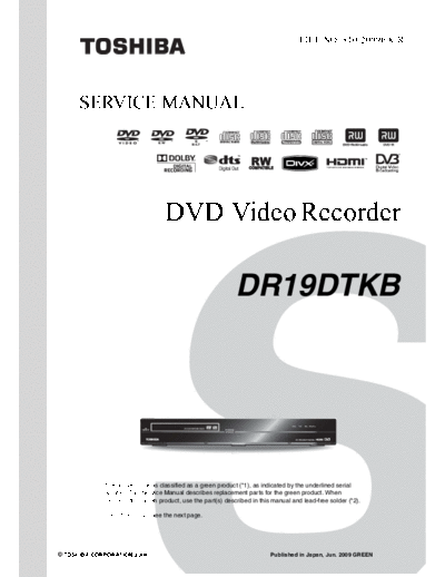 TOSHIBA toshiba dr19dtkb dvd recorder  TOSHIBA DVD DR19DTKB toshiba_dr19dtkb_dvd_recorder.pdf