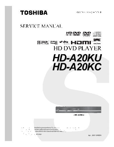 TOSHIBA hd a20kx 517  TOSHIBA DVD HD-A20Kx hd_a20kx_517.pdf