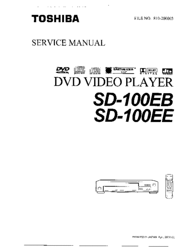 TOSHIBA sd100ee eb  TOSHIBA DVD SD-100 sd100ee_eb.pdf