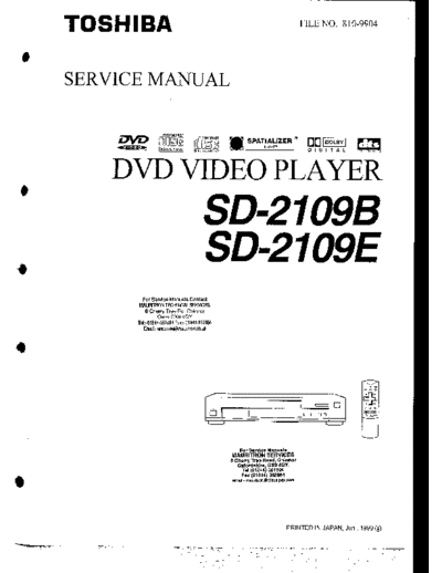 TOSHIBA a5704a  TOSHIBA DVD SD-2109 a5704a.pdf