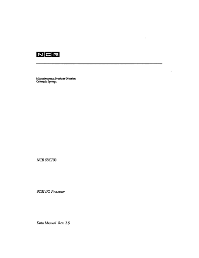 ncr 53C700 SCSI IO Processor Data Manual Feb90  ncr scsi 53C700_SCSI_IO_Processor_Data_Manual_Feb90.pdf