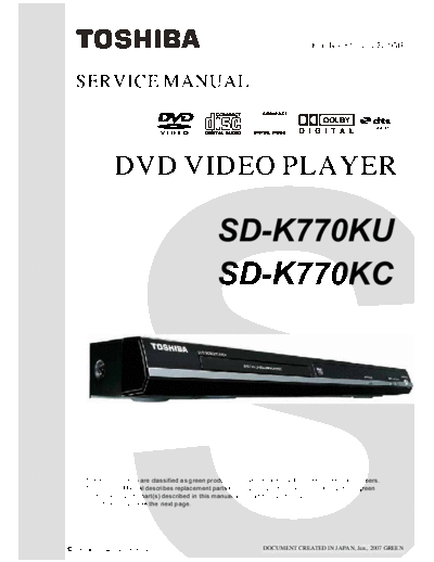 TOSHIBA sd k770kx 190  TOSHIBA DVD SD-K770Kx sd_k770kx_190.pdf