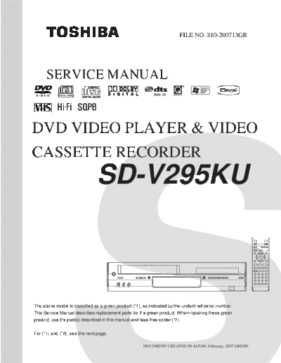 TOSHIBA sd v295ku 622  TOSHIBA DVD SD-V295KU sd_v295ku_622.pdf