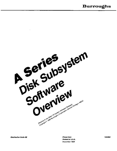 burroughs 1169992 aSeries DiskSubsSw  burroughs A-Series 1169992_aSeries_DiskSubsSw.pdf