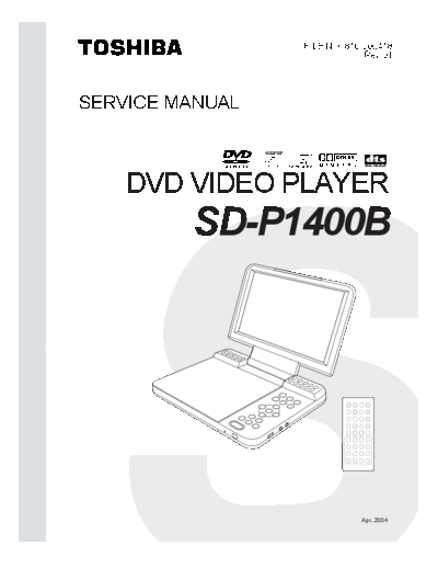 TOSHIBA SDP1400B REV[1].01  TOSHIBA DVD-Video SD-P1400B SDP1400B REV[1].01.pdf
