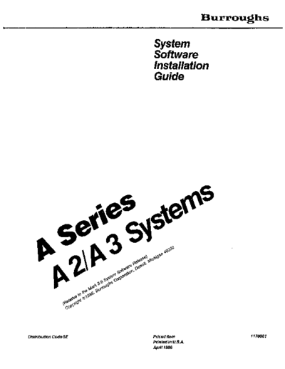 burroughs 1170081 aSeriesSwInst Apr86  burroughs A-Series 1170081_aSeriesSwInst_Apr86.pdf