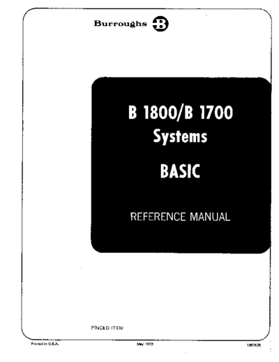 burroughs 1067535 BASIC May1979  burroughs B1700 1067535_BASIC_May1979.pdf