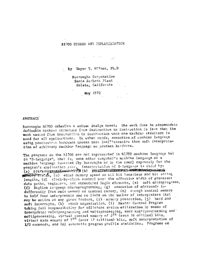 burroughs Wilner B1700designImp May72  burroughs B1700 Wilner_B1700designImp_May72.pdf
