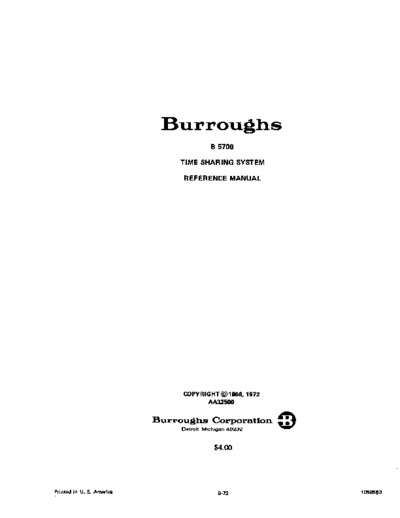 burroughs 1058583 B5700 TSS RefMan Sep72  burroughs B5000_5500_5700 1058583_B5700_TSS_RefMan_Sep72.pdf