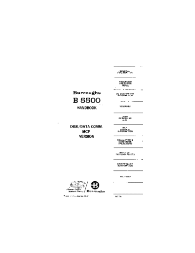 burroughs 1031986 B5500 DISK MCP Handbook Oct67  burroughs B5000_5500_5700 1031986_B5500_DISK_MCP_Handbook_Oct67.pdf