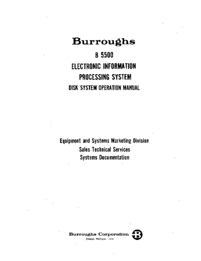 burroughs B5500 Disk System Operations Manual 1966  burroughs B5000_5500_5700 B5500_Disk_System_Operations_Manual_1966.pdf