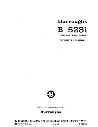 burroughs B5281.51 CPU TechnicalManual Feb65  burroughs B5000_5500_5700 B5281.51_CPU_TechnicalManual_Feb65.pdf