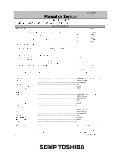 TOSHIBA MANUAL DE SERVICO LCxx46xDA WEB  TOSHIBA LCD LC3246WDA, LC4046FDA, LC4246FDA MANUAL DE SERVICO LCxx46xDA WEB.pdf